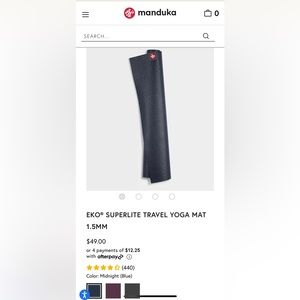 Manduka EKO Superlite Midnight 71" X 24"